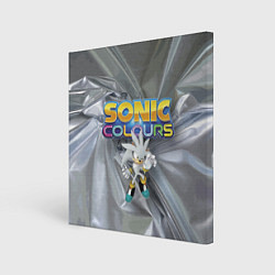 Холст квадратный Silver Hedgehog - Sonic - Video Game, цвет: 3D-принт