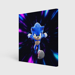 Холст квадратный Sonic running, цвет: 3D-принт