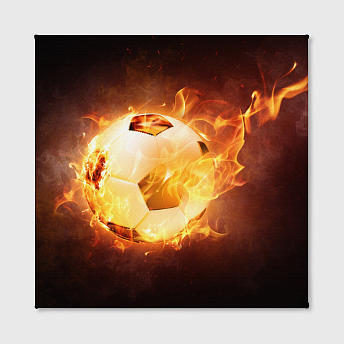 Картина квадратная Футбольный мяч огонь / 3D-принт – фото 2