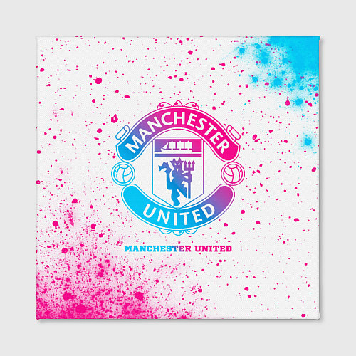 Картина квадратная Manchester United neon gradient style / 3D-принт – фото 2