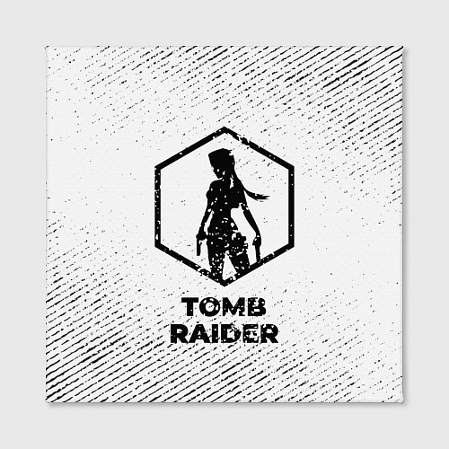 Картина квадратная Tomb Raider с потертостями на светлом фоне / 3D-принт – фото 2