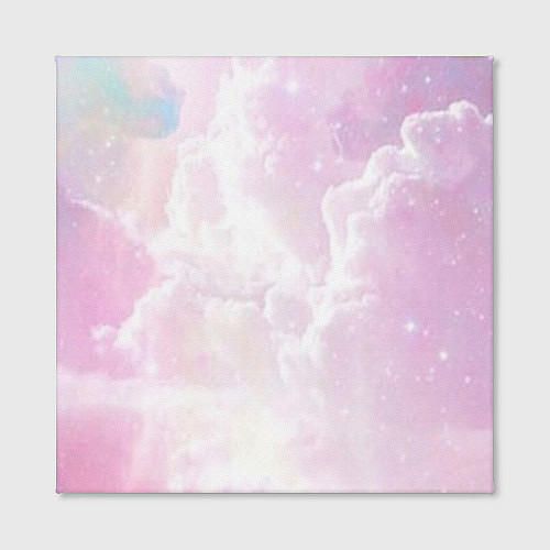 Картина квадратная Розовые облака на голубом небе / 3D-принт – фото 2
