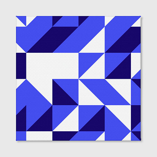 Картина квадратная Абстрактный сине-белый паттерн / 3D-принт – фото 2