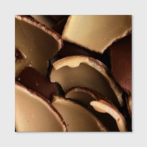 Картина квадратная Кусочки шоколадных яйиц / 3D-принт – фото 2