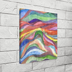 Холст квадратный Красочные волны акварель, цвет: 3D-принт — фото 2