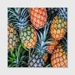 Холст квадратный Фон из ананасов, цвет: 3D-принт — фото 2