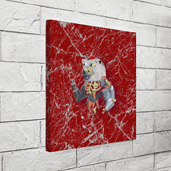 Холст квадратный Bear-zombie - Halloween, цвет: 3D-принт — фото 2