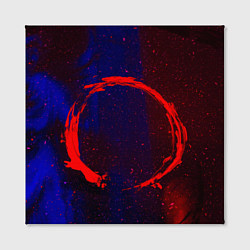 Холст квадратный Синий и красный абстрактный дым и краски, цвет: 3D-принт — фото 2