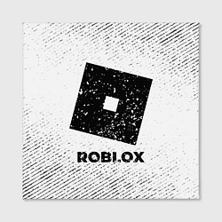 Холст квадратный Roblox с потертостями на светлом фоне, цвет: 3D-принт — фото 2