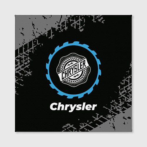 Картина квадратная Chrysler в стиле Top Gear со следами шин на фоне / 3D-принт – фото 2
