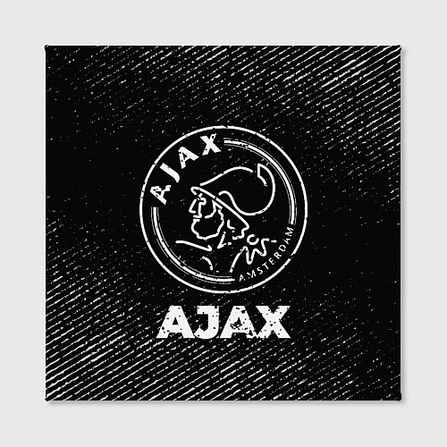 Картина квадратная Ajax с потертостями на темном фоне / 3D-принт – фото 2