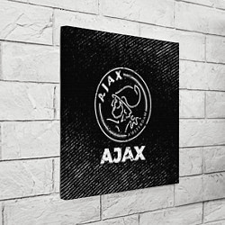 Холст квадратный Ajax с потертостями на темном фоне, цвет: 3D-принт — фото 2