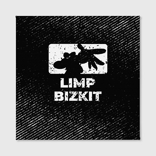 Картина квадратная Limp Bizkit с потертостями на темном фоне / 3D-принт – фото 2