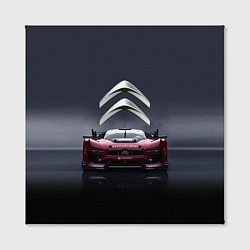 Холст квадратный Citroen - Racing team - Motorsport, цвет: 3D-принт — фото 2