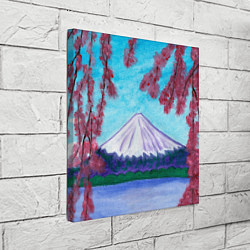 Холст квадратный Цветение сакуры Фудзияма, цвет: 3D-принт — фото 2