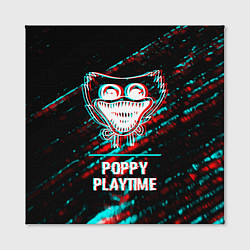 Холст квадратный Poppy Playtime в стиле glitch и баги графики на те, цвет: 3D-принт — фото 2