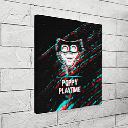 Холст квадратный Poppy Playtime в стиле glitch и баги графики на те, цвет: 3D-принт — фото 2