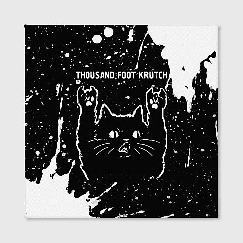 Картина квадратная Группа Thousand Foot Krutch и рок кот / 3D-принт – фото 2