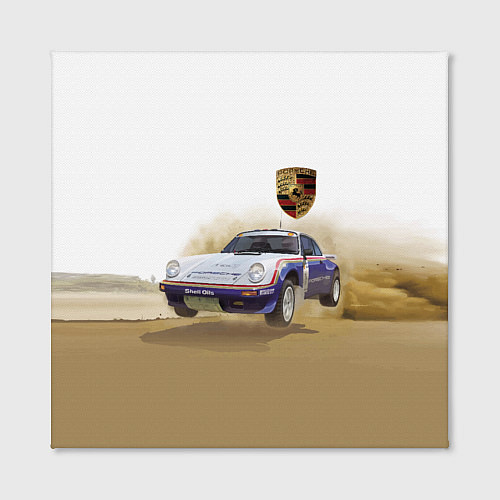 Картина квадратная Porsche - гонки в пустыне / 3D-принт – фото 2