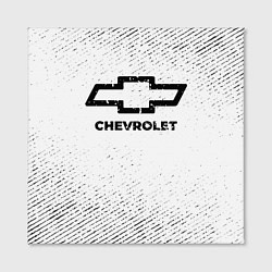 Холст квадратный Chevrolet с потертостями на светлом фоне, цвет: 3D-принт — фото 2