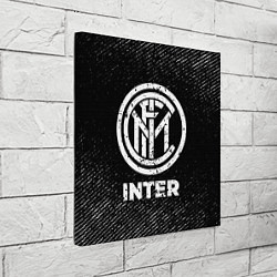 Холст квадратный Inter с потертостями на темном фоне, цвет: 3D-принт — фото 2