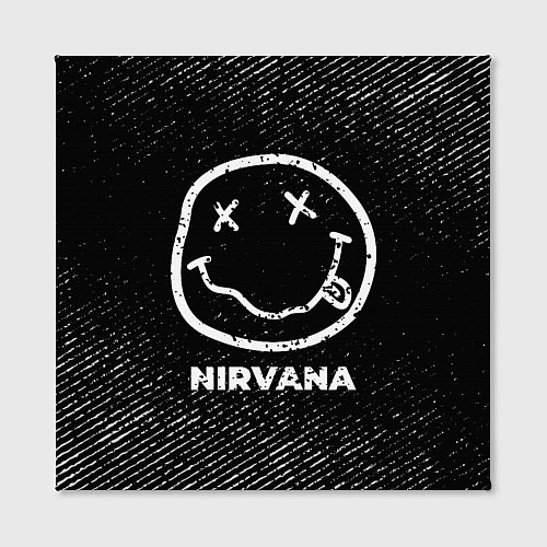 Картина квадратная Nirvana с потертостями на темном фоне / 3D-принт – фото 2