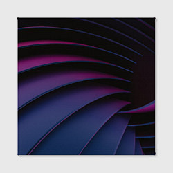 Холст квадратный Спиральные тёмные пластины, цвет: 3D-принт — фото 2