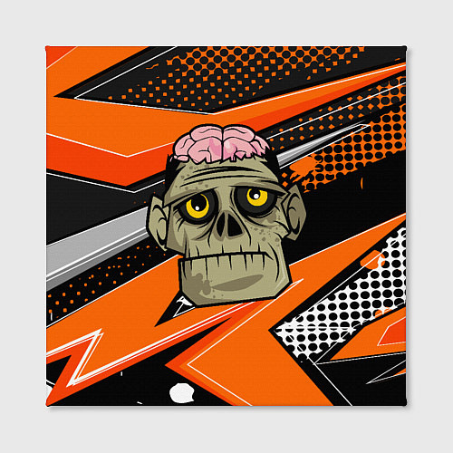 Картина квадратная Зомби с мозгами / 3D-принт – фото 2