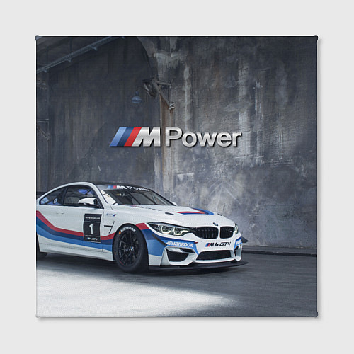 Картина квадратная BMW M4 GT4 - racing team - motorsport / 3D-принт – фото 2