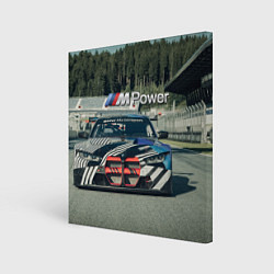 Холст квадратный BMW M Power - Motorsport - Racing team, цвет: 3D-принт