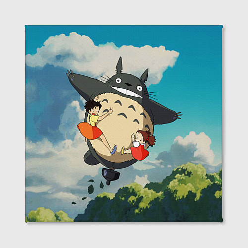 Картина квадратная Flight Totoro / 3D-принт – фото 2
