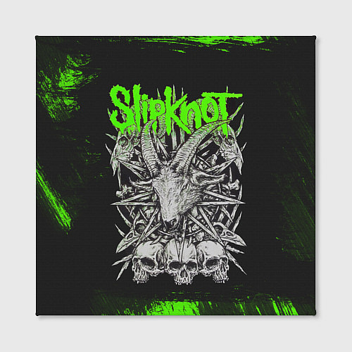 Картина квадратная Slipknot green logo / 3D-принт – фото 2