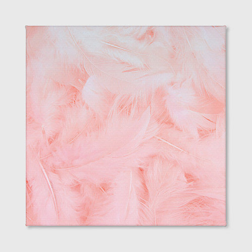 Картина квадратная Aesthetic visual art pink feathers / 3D-принт – фото 2