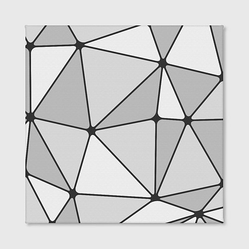 Картина квадратная Геометрические линии на сером фоне / 3D-принт – фото 2
