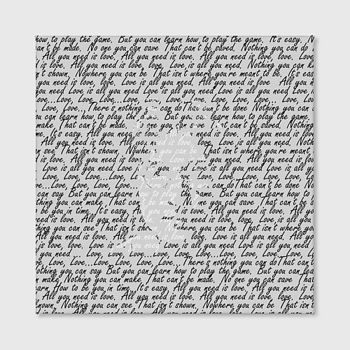 Картина квадратная Джон Леннон, портрет и слова песни / 3D-принт – фото 2