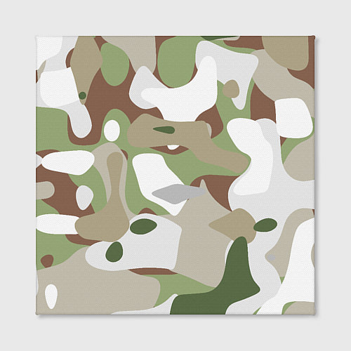 Картина квадратная Камуфляж зимний лес крупный / 3D-принт – фото 2