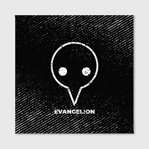 Картина квадратная Evangelion с потертостями на темном фоне / 3D-принт – фото 2
