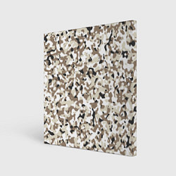 Холст квадратный Камуфляж зима мелкий, цвет: 3D-принт