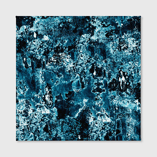 Картина квадратная Гранж - абстрактные синие разводы / 3D-принт – фото 2