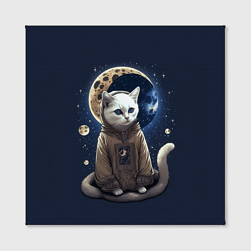 Картина квадратная Лунный котик / 3D-принт – фото 2