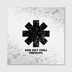 Холст квадратный Red Hot Chili Peppers с потертостями на светлом фо, цвет: 3D-принт — фото 2