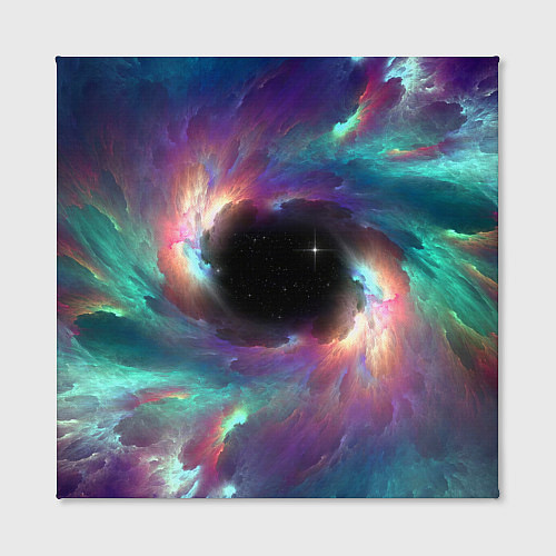 Картина квадратная Разноцветное космическое завихрение / 3D-принт – фото 2