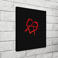 Холст квадратный Сердце анархиста, цвет: 3D-принт — фото 2