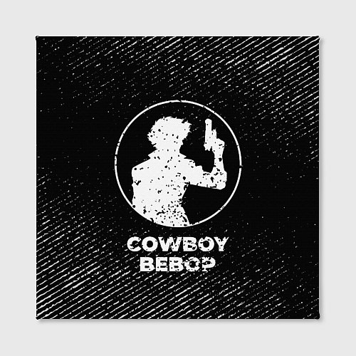 Картина квадратная Cowboy Bebop с потертостями на темном фоне / 3D-принт – фото 2