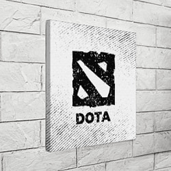 Холст квадратный Dota с потертостями на светлом фоне, цвет: 3D-принт — фото 2