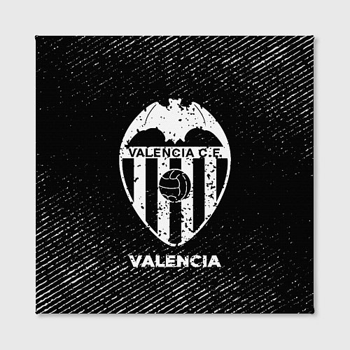 Картина квадратная Valencia с потертостями на темном фоне / 3D-принт – фото 2