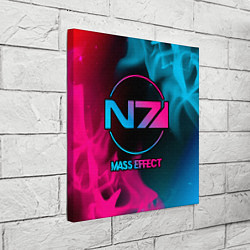 Холст квадратный Mass Effect - neon gradient, цвет: 3D-принт — фото 2
