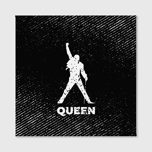 Картина квадратная Queen с потертостями на темном фоне / 3D-принт – фото 2