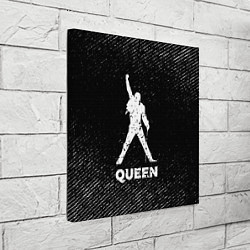 Холст квадратный Queen с потертостями на темном фоне, цвет: 3D-принт — фото 2