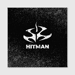 Холст квадратный Hitman с потертостями на темном фоне, цвет: 3D-принт — фото 2